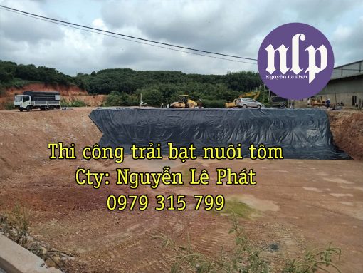 bạt lót ao hồ HDPE dày 0.75mm