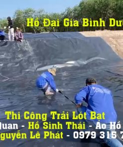 bạt lót ao hồ HDPE dày 0.75mm