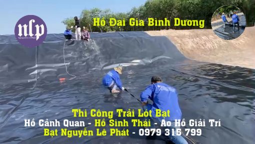 bạt lót ao hồ HDPE dày 0.75mm