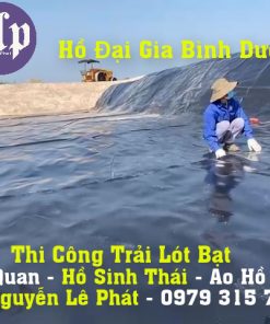 bạt lót ao hồ HDPE dày 0.75mm