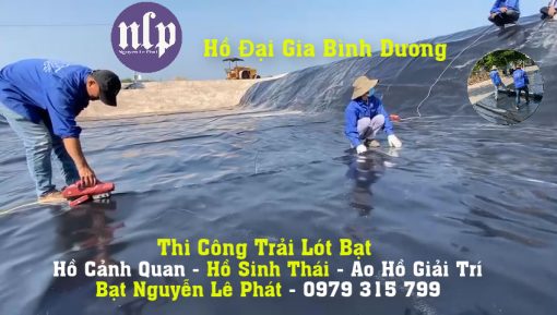 bạt lót ao hồ HDPE dày 0.75mm