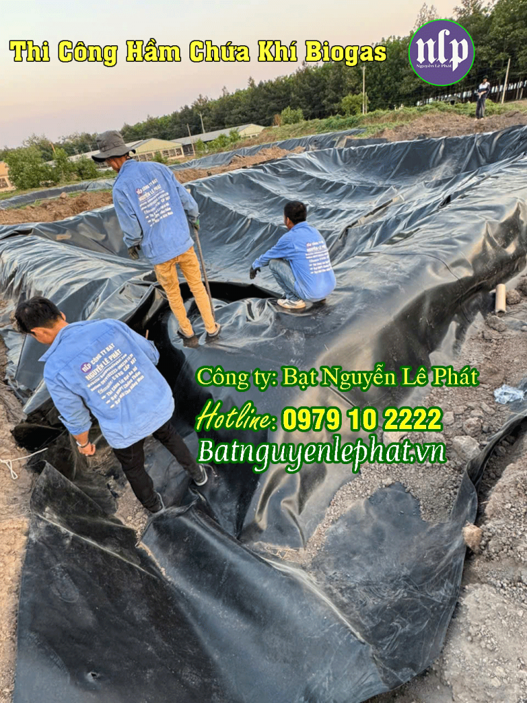 Bạt lót hồ chứa nước tại Bù Đăng