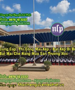 Lắp bạt mái che sân trường học