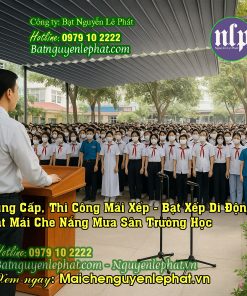 Lắp bạt mái che sân trường học