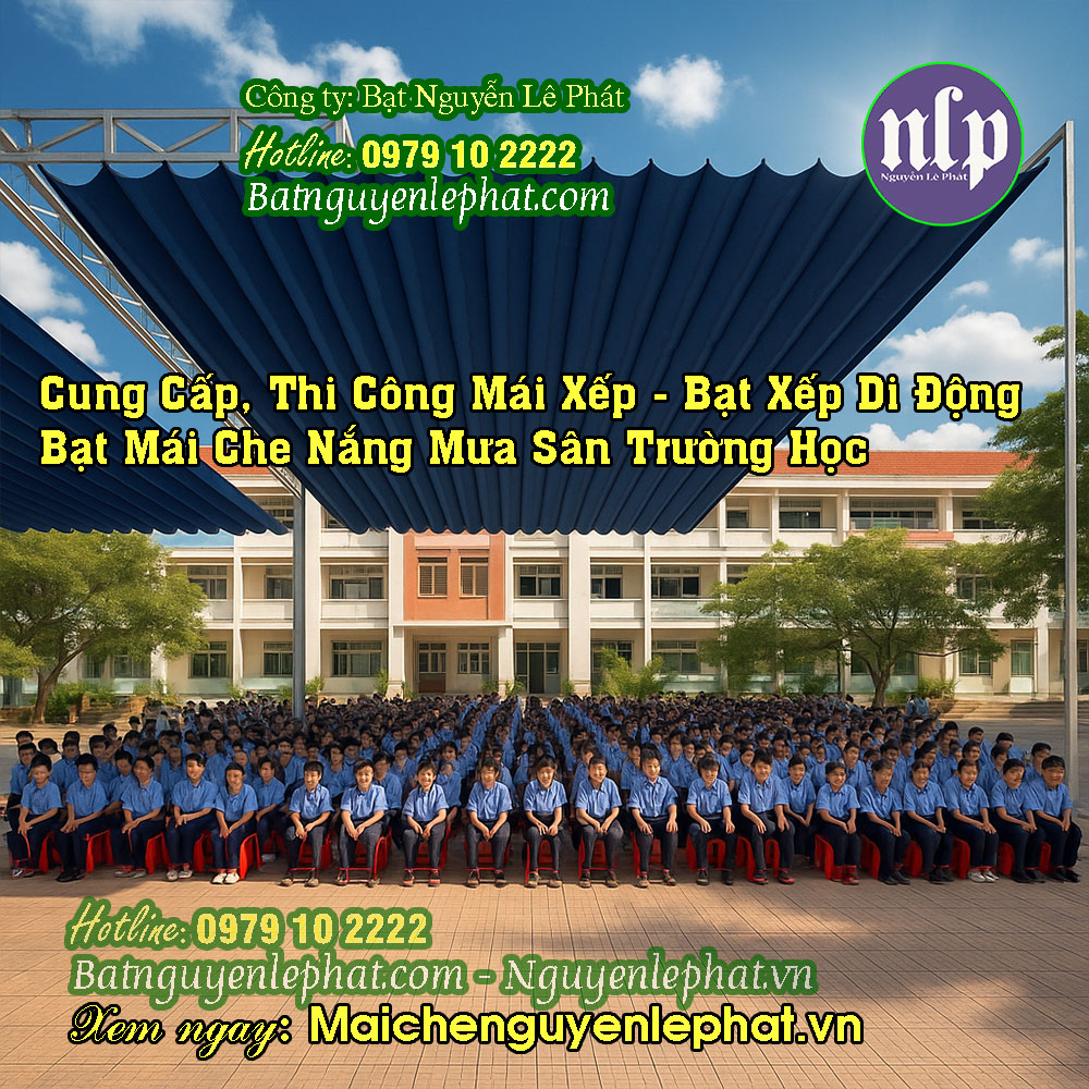 Thi Công Mái Bạt Che Sân Trường Uy Tín Tại Phú Giáo Thi Công Mái Bạt Che Sân Trường Uy Tín Tại Phú Giáo