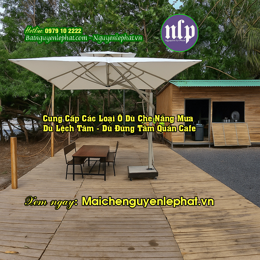 dù sơn tĩnh điện và đế dù đá mài 