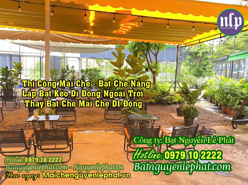 Mái bạt che quán cafe