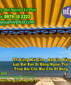 Thay Bạt Mái Hiên Kéo Dây Quay Tay Che Nắng Mưa Tại Bến Tre