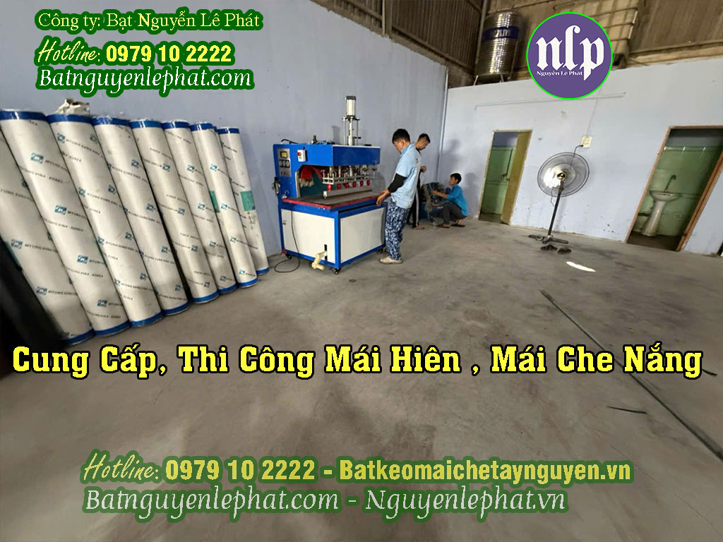 May ép bạt mái hiên mái xếp